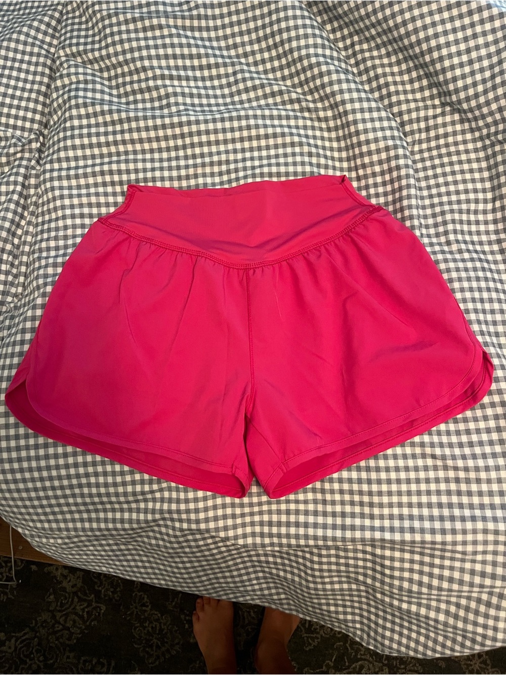 GB Hot Pink Athletic Shorts with High Waist